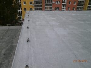 plochá střecha - tepelná pur izolace