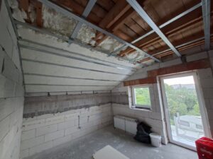 Izolace stropu systémem PUR IZOLACE SOFT - Rosovice