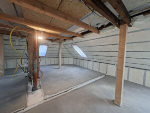 Izolace podkroví systémem PUR IZOLACE SOFT - obec Kralupy nad Vltavou