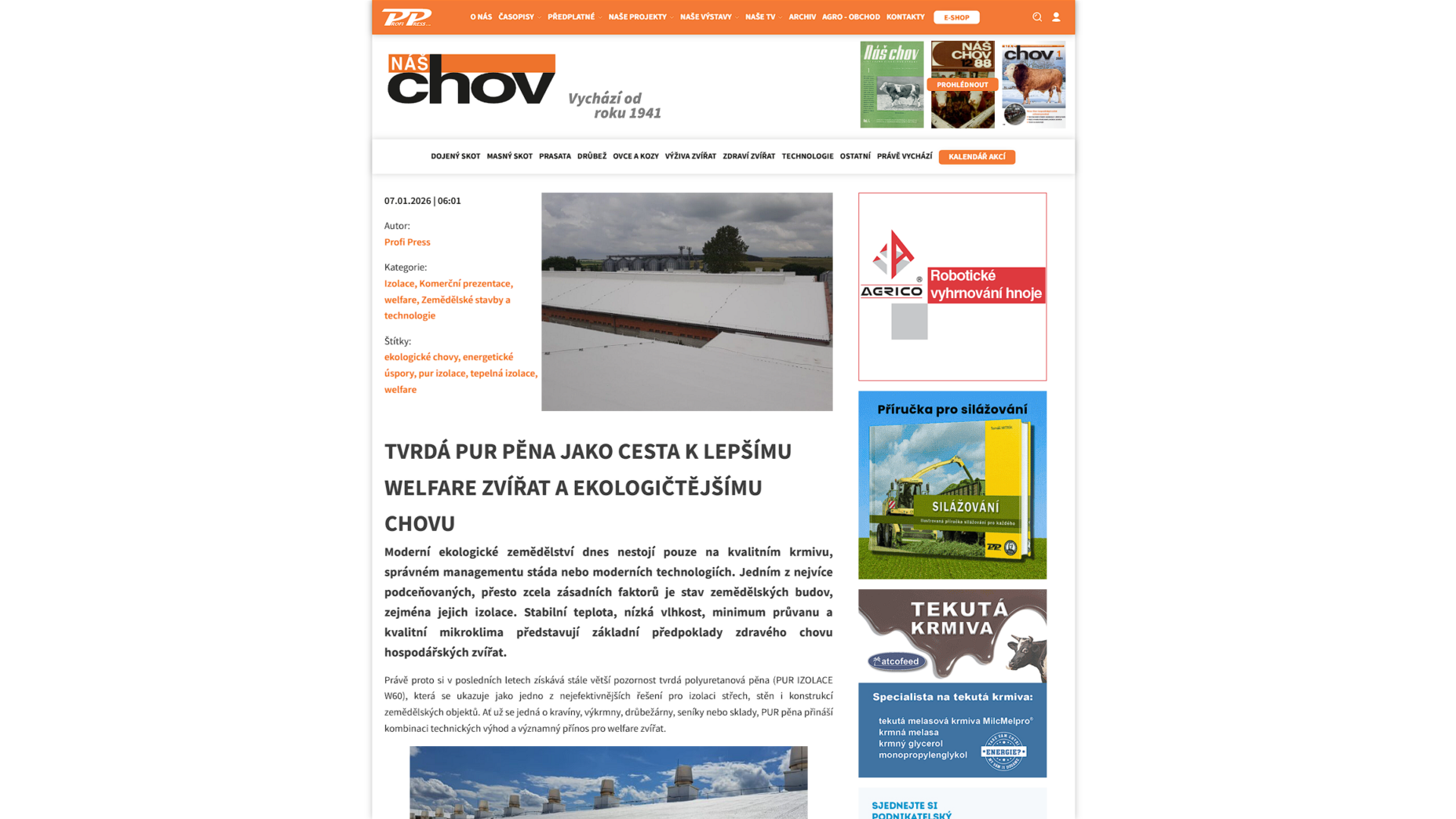 Publikace na portálu Náš chov